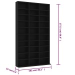 vidaXL Dulap pentru CD-uri, negru, 102x16x177,5 cm, lemn compozit vidaXL Dulap pentru CD-uri, negru, 102x16x177,5 cm, lemn compozit