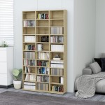 vidaXL Dulap pentru CD-uri stejar sonoma 102x16x177,5 cm lemn compozit vidaXL Dulap pentru CD-uri stejar sonoma 102x16x177,5 cm lemn compozit
