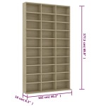vidaXL Dulap pentru CD-uri stejar sonoma 102x16x177,5 cm lemn compozit vidaXL Dulap pentru CD-uri stejar sonoma 102x16x177,5 cm lemn compozit