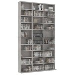 vidaXL Dulap pentru CD-uri, gri beton, 102x16x177,5 cm, lemn compozit