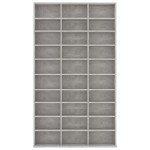 vidaXL Dulap pentru CD-uri, gri beton, 102x16x177,5 cm, lemn compozit