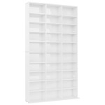 vidaXL Dulap CD-uri, alb extralucios, 102x16x177,5 cm, lemn compozit