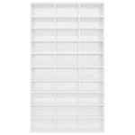 vidaXL Dulap CD-uri, alb extralucios, 102x16x177,5 cm, lemn compozit