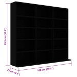 vidaXL Dulap pentru CD-uri, negru, 100 x 23 x 89,5 cm, lemn prelucrat vidaXL Dulap pentru CD-uri, negru, 100 x 23 x 89,5 cm, lemn prelucrat