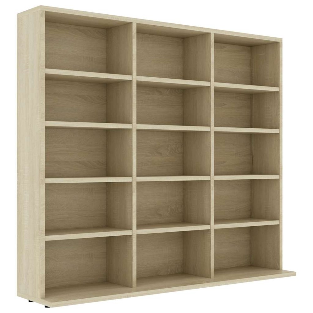 vidaXL Dulap de CD-uri, stejar sonoma, 100x23x89,5 cm, lemn prelucrat