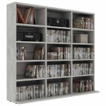 vidaXL Dulap pentru CD-uri, gri beton, 100x23x89,5 cm, lemn prelucrat vidaXL Dulap pentru CD-uri, gri beton, 100x23x89,5 cm, lemn prelucrat