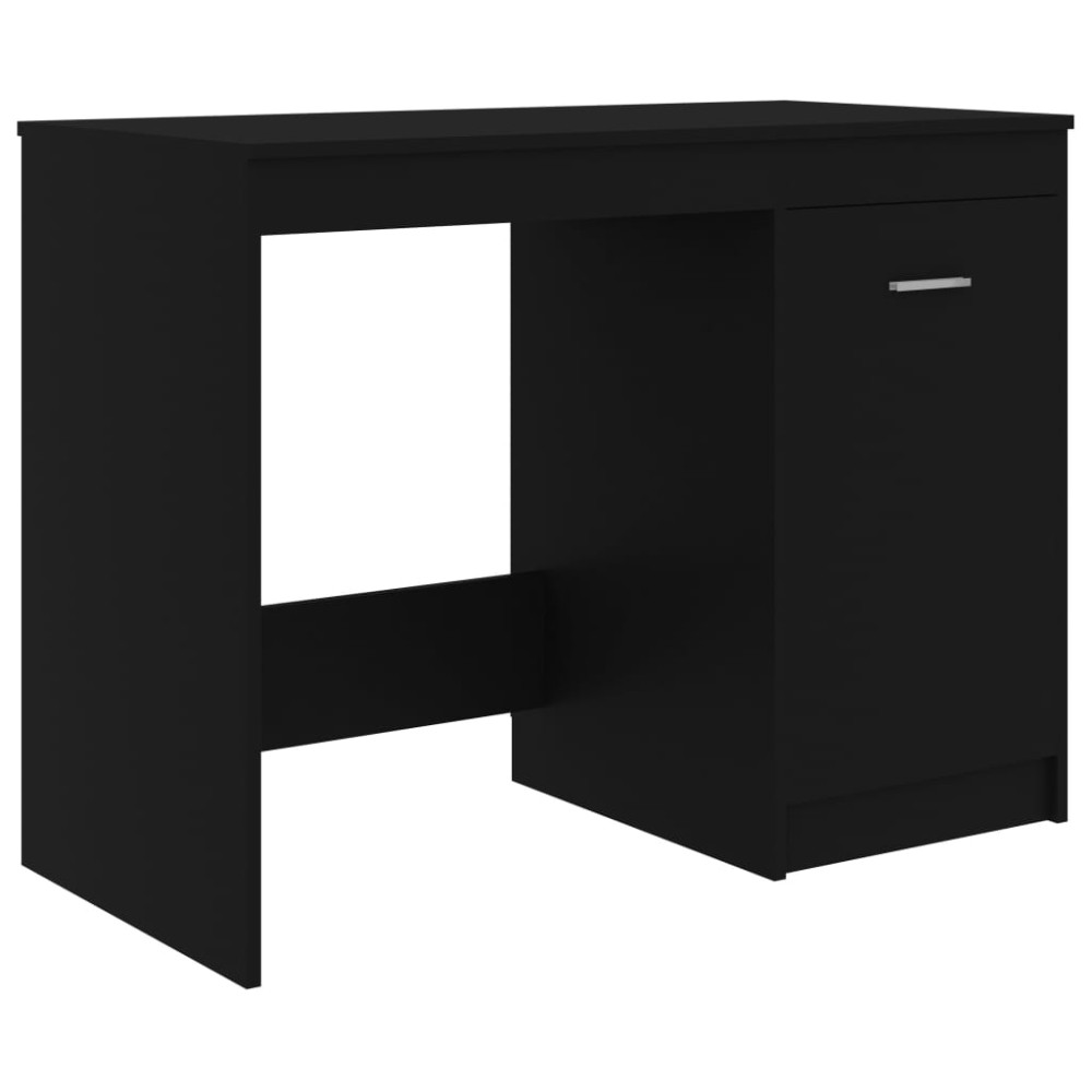 vidaXL Birou, negru, 100x50x76 cm, lemn prelucrat