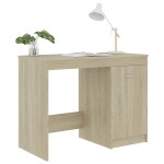vidaXL Birou, stejar sonoma, 100x50x76 cm, lemn prelucrat vidaXL Birou, stejar sonoma, 100x50x76 cm, lemn prelucrat