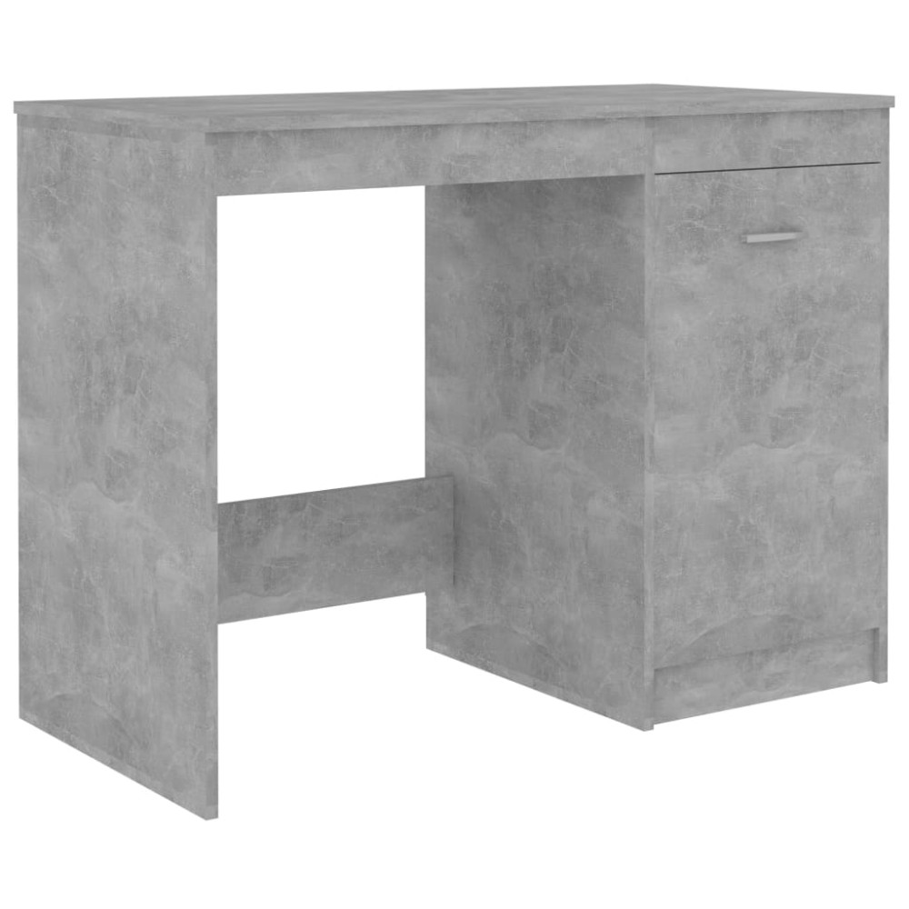vidaXL Birou, gri beton, 100x50x76 cm, lemn prelucrat