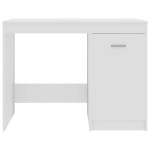 vidaXL Birou, alb extralucios, 100x50x76 cm, lemn prelucrat vidaXL Birou, alb extralucios, 100x50x76 cm, lemn prelucrat