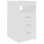 vidaXL Dulap cu sertare, alb, 40x50x76 cm, lemn compozit vidaXL Dulap cu sertare, alb, 40x50x76 cm, lemn compozit