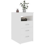 vidaXL Dulap cu sertare, alb, 40x50x76 cm, lemn compozit vidaXL Dulap cu sertare, alb, 40x50x76 cm, lemn compozit