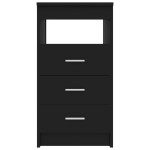 vidaXL Dulap cu sertare, negru, 40x50x76 cm, lemn compozit