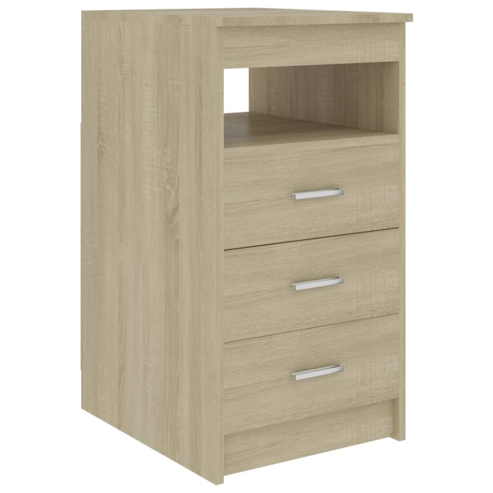 vidaXL Dulap cu sertare, stejar sonoma, 40x50x76 cm, lemn compozit