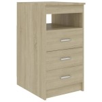 vidaXL Dulap cu sertare, stejar sonoma, 40x50x76 cm, lemn compozit