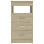 vidaXL Dulap cu sertare, stejar sonoma, 40x50x76 cm, lemn compozit