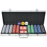 vidaXL Set de poker cu 500 de jetoane din aluminiu vidaXL Set de poker cu 500 de jetoane din aluminiu