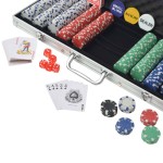 vidaXL Set de poker cu 500 de jetoane din aluminiu vidaXL Set de poker cu 500 de jetoane din aluminiu