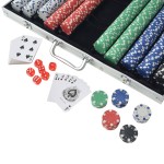 vidaXL Set de poker cu 1000 de jetoane din aluminiu vidaXL Set de poker cu 1000 de jetoane din aluminiu
