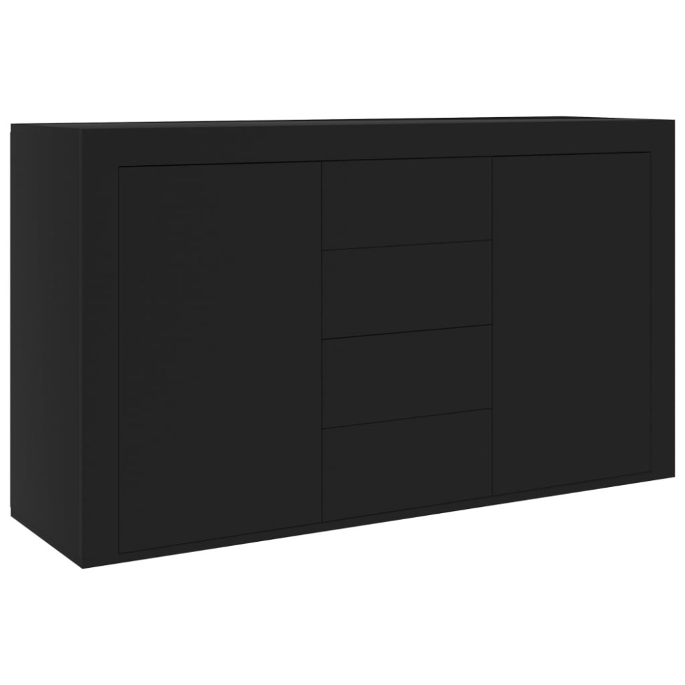 vidaXL Dulap, negru, 120x36x69 cm, lemn prelucrat
