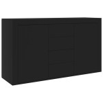 vidaXL Dulap, negru, 120x36x69 cm, lemn prelucrat