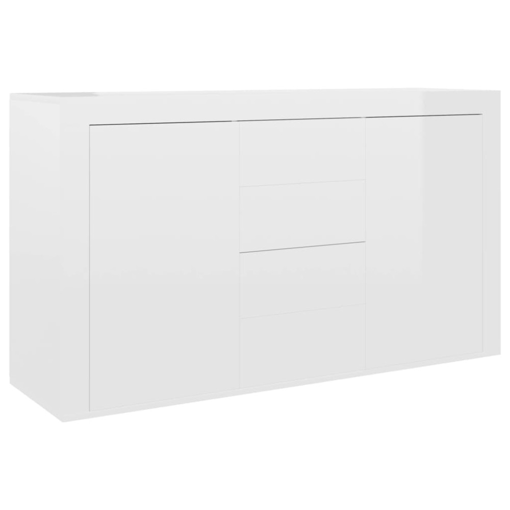 vidaXL Dulap, alb extralucios, 120x36x69 cm, lemn prelucrat