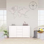 vidaXL Dulap, alb extralucios, 120x36x69 cm, lemn prelucrat