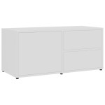 vidaXL Dulap TV, alb, 80 x 34 x 36 cm, lemn prelucrat