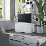 vidaXL Dulap TV, alb, 80 x 34 x 36 cm, lemn prelucrat