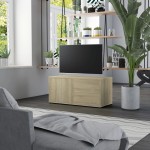 vidaXL Dulap TV, stejar sonoma, 80x34x36 cm, lemn prelucrat vidaXL Dulap TV, stejar sonoma, 80x34x36 cm, lemn prelucrat