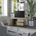 vidaXL Dulap TV, stejar sonoma, 80x34x36 cm, lemn prelucrat vidaXL Dulap TV, stejar sonoma, 80x34x36 cm, lemn prelucrat