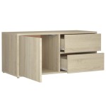 vidaXL Dulap TV, stejar sonoma, 80x34x36 cm, lemn prelucrat vidaXL Dulap TV, stejar sonoma, 80x34x36 cm, lemn prelucrat