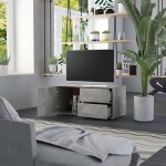 vidaXL Dulap TV, gri beton, 80x34x36 cm, lemn prelucrat