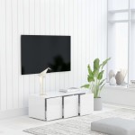 vidaXL Dulap TV, alb, 80x34x30 cm, lemn prelucrat