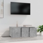 vidaXL Dulap TV, gri beton, 80 x 34 x 30 cm, lemn prelucrat