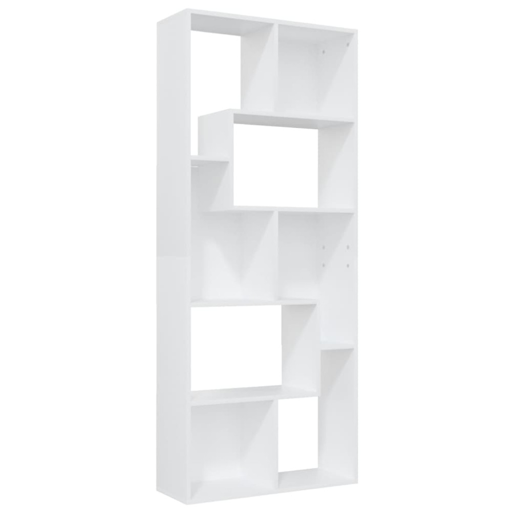 vidaXL Bibliotecă, alb, 67x24x161 cm, lemn prelucrat