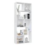 vidaXL Bibliotecă, alb, 67x24x161 cm, lemn prelucrat vidaXL Bibliotecă, alb, 67x24x161 cm, lemn prelucrat