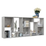 vidaXL Bibliotecă, gri beton, 67x24x161 cm, lemn prelucrat vidaXL Bibliotecă, gri beton, 67x24x161 cm, lemn prelucrat