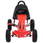 vidaXL Mașinuță kart cu pedale și roți pneumatice, roșu vidaXL Mașinuță kart cu pedale și roți pneumatice, roșu