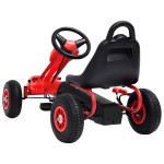 vidaXL Mașinuță kart cu pedale și roți pneumatice, roșu vidaXL Mașinuță kart cu pedale și roți pneumatice, roșu