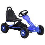 vidaXL Mașinuță kart cu pedale și roți pneumatice, albastru vidaXL Mașinuță kart cu pedale și roți pneumatice, albastru