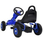 vidaXL Mașinuță kart cu pedale și roți pneumatice, albastru vidaXL Mașinuță kart cu pedale și roți pneumatice, albastru