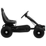 vidaXL Mașinuță kart cu pedale și roți pneumatice, negru vidaXL Mașinuță kart cu pedale și roți pneumatice, negru
