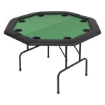 vidaXL Masă poker pliabilă în două părți, 8 jucători, octogonal, Verde vidaXL Masă poker pliabilă în două părți, 8 jucători, octogonal, Verde