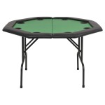 vidaXL Masă poker pliabilă în două părți, 8 jucători, octogonal, Verde vidaXL Masă poker pliabilă în două părți, 8 jucători, octogonal, Verde