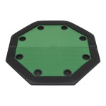 vidaXL Masă poker pliabilă în două părți, 8 jucători, octogonal, Verde vidaXL Masă poker pliabilă în două părți, 8 jucători, octogonal, Verde