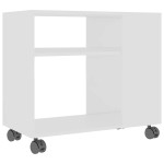 vidaXL Masă laterală, alb, 70x35x55 cm, lemn compozit vidaXL Masă laterală, alb, 70x35x55 cm, lemn compozit