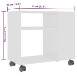 vidaXL Masă laterală, alb, 70x35x55 cm, lemn compozit vidaXL Masă laterală, alb, 70x35x55 cm, lemn compozit