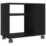 vidaXL Masă laterală, negru, 70x35x55 cm, lemn compozit vidaXL Masă laterală, negru, 70x35x55 cm, lemn compozit