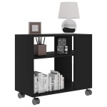 vidaXL Masă laterală, negru, 70x35x55 cm, lemn compozit vidaXL Masă laterală, negru, 70x35x55 cm, lemn compozit
